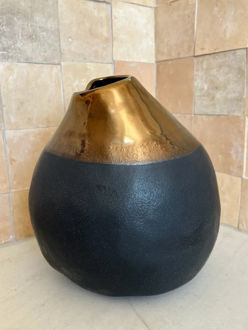 Metallic glaze Waci Sabi Vase